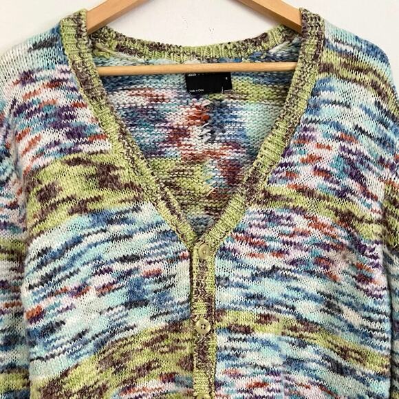 ASOS DESIGN Relaxed Open Knit Space Dye Cardigan Men’s Sz Medium(40”) - Picture 5 of 8